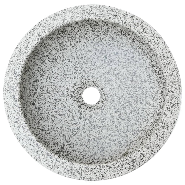 vidaXL Countertop Basin Grey Round Ø41x14 cm Ceramic