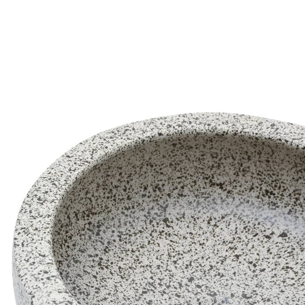 vidaXL Countertop Basin Grey Round Ø41x14 cm Ceramic