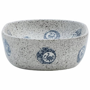 vidaXL Countertop Basin Grey and Blue Oval 47x33x13 cm Ceramic