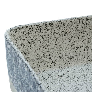 vidaXL Countertop Basin Grey Blue Rectangular 46x35.5x13cm Ceramic