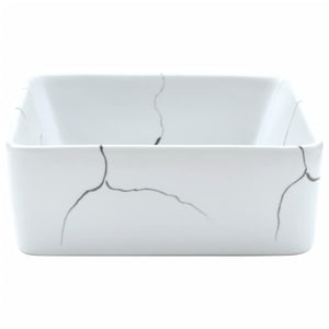 vidaXL Countertop Basin White Rectangular 46x35.5x13cm Ceramic