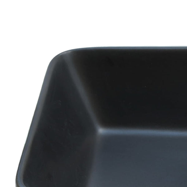 vidaXL Countertop Basin Black Brown Rectangular 46x35.5x13cm Ceramic