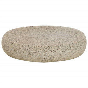 vidaXL Countertop Basin Sand-Colored Oval 59x40x15 cm Ceramic