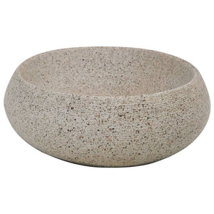vidaXL Countertop Basin Sand-Colored Oval 59x40x15 cm Ceramic