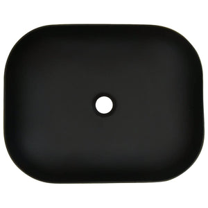 vidaXL Countertop Basin Grey Black Rectangular 48x37.5x13.5cm Ceramic