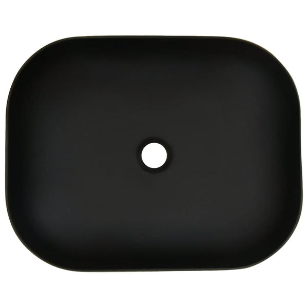 vidaXL Countertop Basin Grey Black Rectangular 48x37.5x13.5cm Ceramic