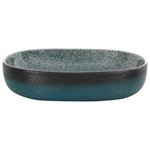 vidaXL Countertop Basin Turquoise Oval 59x40x14 cm Ceramic