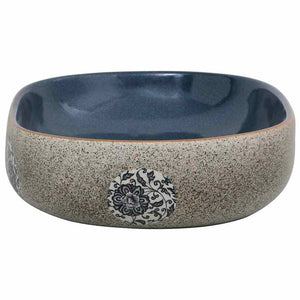 vidaXL Countertop Basin Sand Blue Oval 59x40x14 cm Ceramic