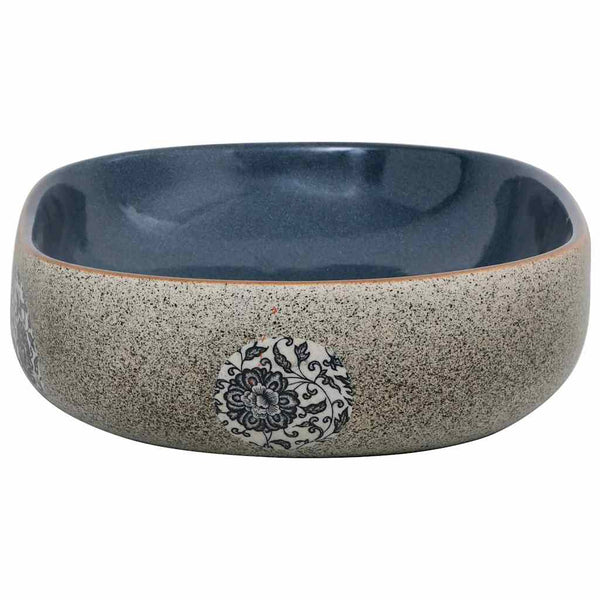 vidaXL Countertop Basin Sand Blue Oval 59x40x14 cm Ceramic