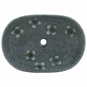 vidaXL Countertop Basin Blue Oval 59x40x14 cm Ceramic