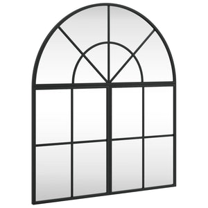 vidaXL Wall Mirror Black 60x70 cm Arched Iron