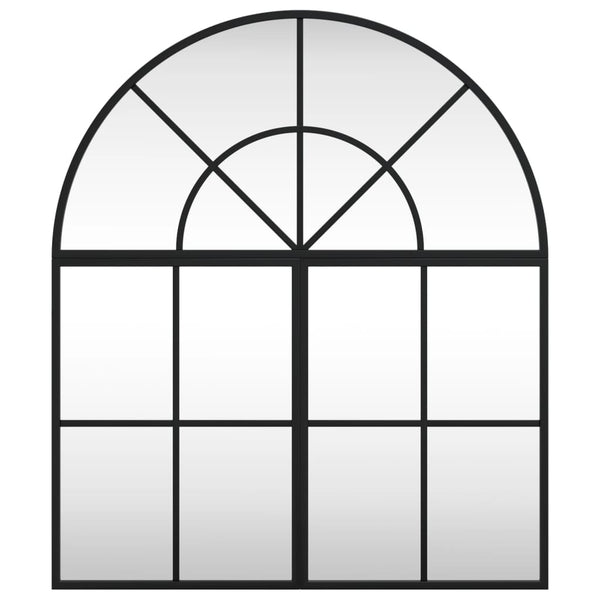 vidaXL Wall Mirror Black 60x70 cm Arched Iron
