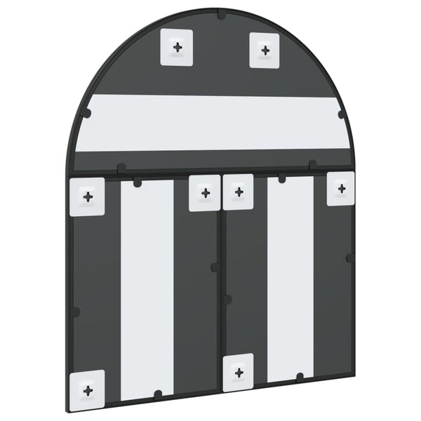 vidaXL Wall Mirror Black 60x70 cm Arched Iron