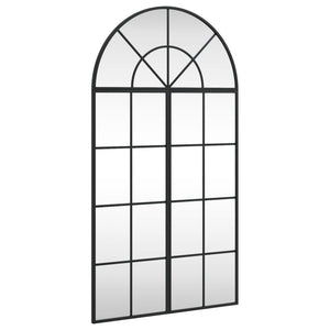vidaXL Wall Mirror Black 60x110 cm Arched Iron
