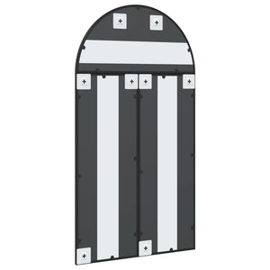 vidaXL Wall Mirror Black 60x110 cm Arched Iron
