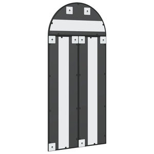vidaXL Wall Mirror Black 60x130 cm Arched Iron