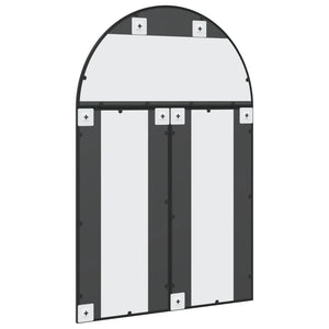 vidaXL Wall Mirror Black 80x120 cm Arched Iron