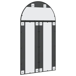 vidaXL Wall Mirror Black 80x140 cm Arched Iron