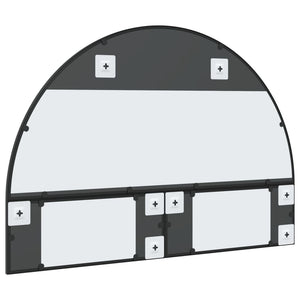 vidaXL Wall Mirror Black 100x70 cm Arched Iron