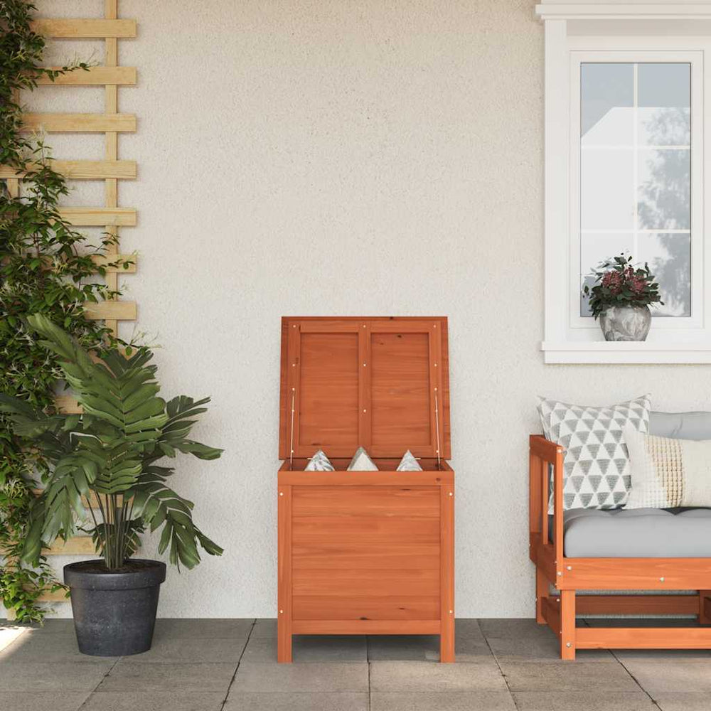 vidaXL Garden Storage Box Brown 50x49x56.5 cm Solid Fir Wood