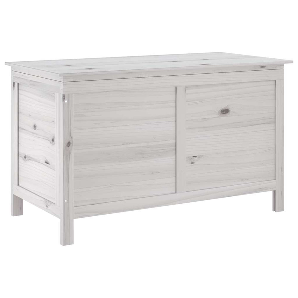 vidaXL Garden Storage Box White 99x49.5x58.5 cm Solid Fir Wood