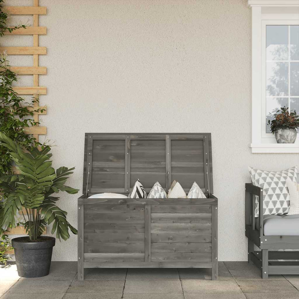 vidaXL Garden Storage Box Anthracite 99x49.5x58.5 cm Solid Fir Wood
