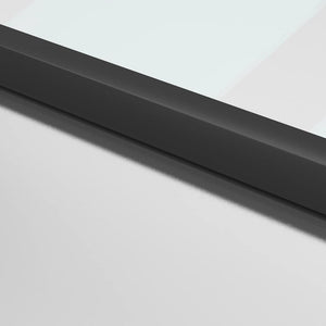 vidaXL Slim Black Indoor Door 76x201.5 cm Tempered Glass and Aluminum