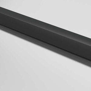 vidaXL Slim Black Indoor Door 76x201.5 cm Tempered Glass and Aluminum