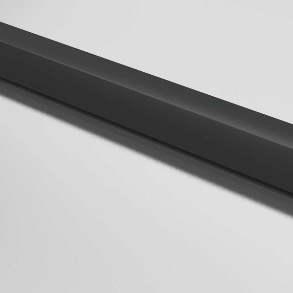 vidaXL Slim Black Indoor Door 76x201.5 cm Tempered Glass and Aluminum