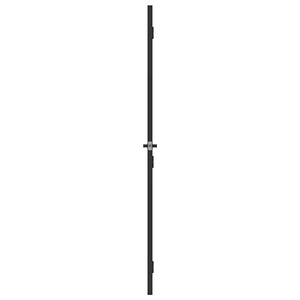 vidaXL Slim Black Indoor Door 102.5x201.5 cm Tempered Glass & Aluminum