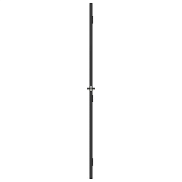vidaXL Slim Black Indoor Door 102.5x201.5 cm Tempered Glass & Aluminum