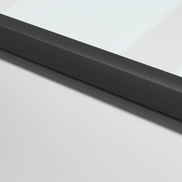 vidaXL Slim Black Indoor Door 102.5x201.5 cm Tempered Glass & Aluminum