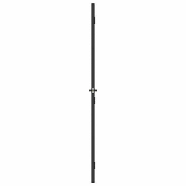 vidaXL Slim Black Indoor Door 102.5x201.5 cm Tempered Glass & Aluminum