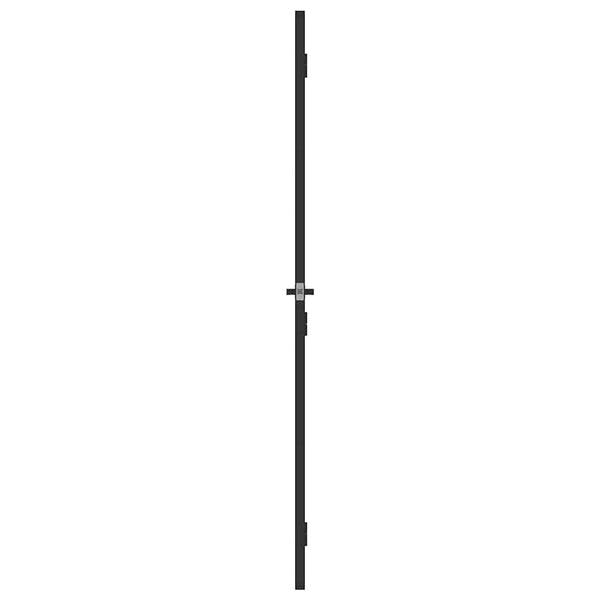 vidaXL Slim Black Indoor Door 76x201.5 cm Tempered Glass and Aluminum