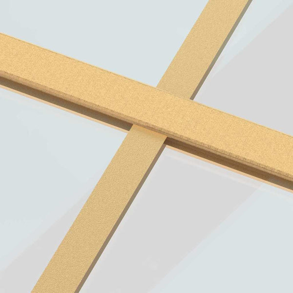 vidaXL Sliding Door Golden 76x205 cm Tempered Clear Glass and Aluminum