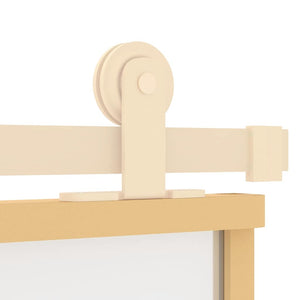 vidaXL Sliding Door Golden 76x205 cm Frosted ESG Glass and Aluminum