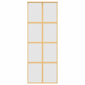 vidaXL Sliding Door Golden 76x205 cm Frosted ESG Glass and Aluminum
