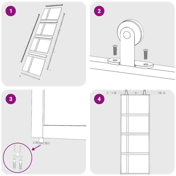 vidaXL Sliding Door Golden 76x205 cm Tempered Clear Glass and Aluminum