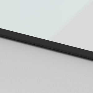 vidaXL Sliding Door Black 90x205 cm Tempered Glass and Aluminum