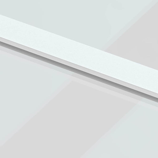 vidaXL Sliding Door White 76x205 cm Tempered Glass and Aluminium