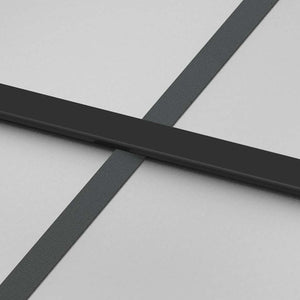 vidaXL Sliding Door Black 90x205 cm Tempered Glass and Aluminum