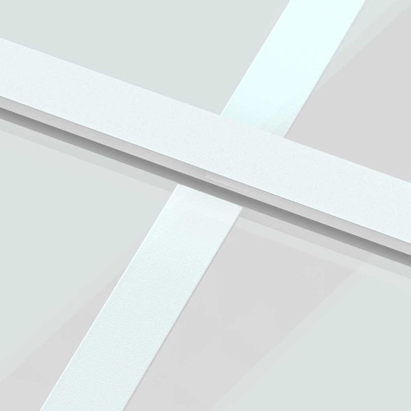 vidaXL Sliding Door White 90x205 cm Tempered Glass and Aluminum