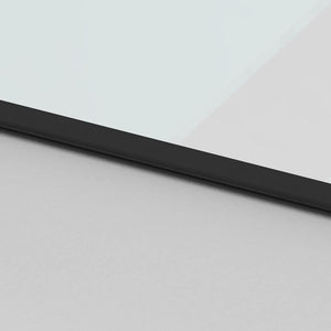 vidaXL Sliding Door Black 90x205 cm Tempered Glass and Aluminum