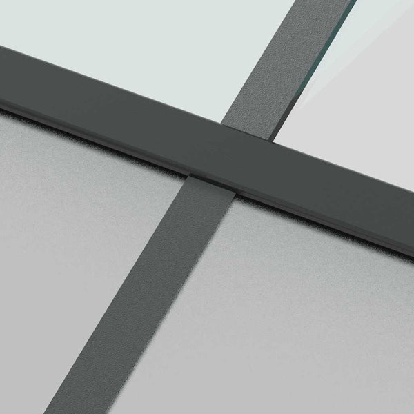 vidaXL Sliding Door Black 90x205 cm Tempered Glass and Aluminum