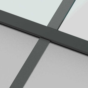 vidaXL Sliding Door Black 90x205 cm Tempered Glass and Aluminum