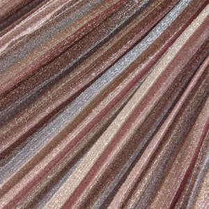 Girls' Pleated Skirt with Glitter Brown and Pink 92