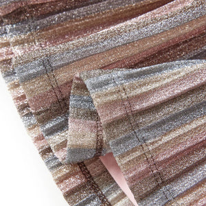 Kids' Pleated Skirt with Glitter Brown and Pink 104