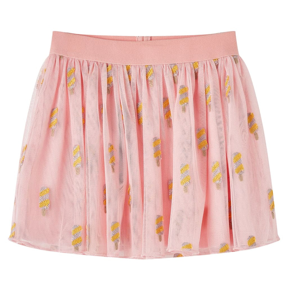 Girls' Skirt with Tulle Light Pink 116