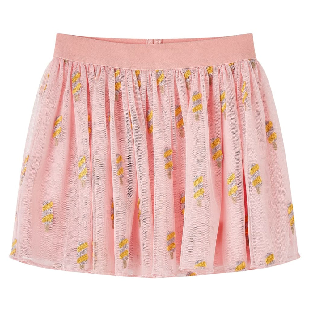 Girls' Skirt with Tulle Light Pink 128