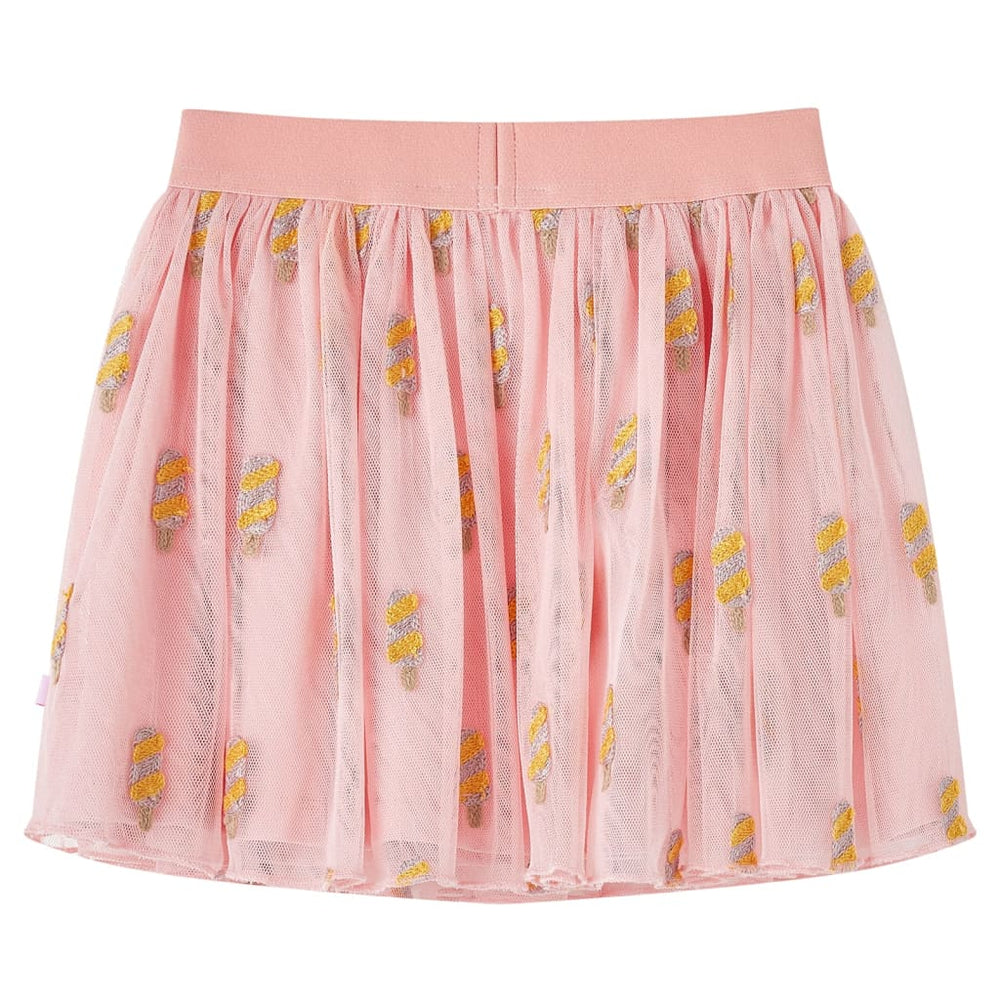 Girls' Skirt with Tulle Light Pink 128